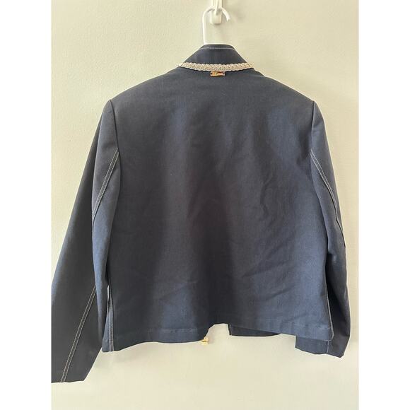 St. John Sport by Marie Gray Jacket Women's Medium Denim Blue Dark Wash - Picture 7 of 8